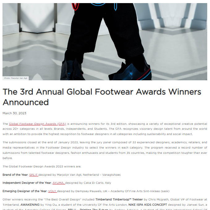 The 3rd Annual Global Footwear Awards Winners Announced
