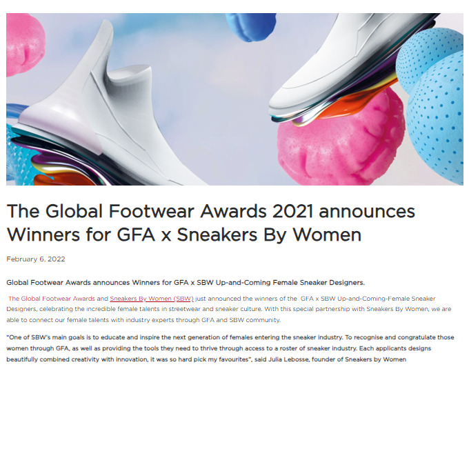 The Global Footwear Awards 2021 announces Winners for GFA x Sneakers By Women