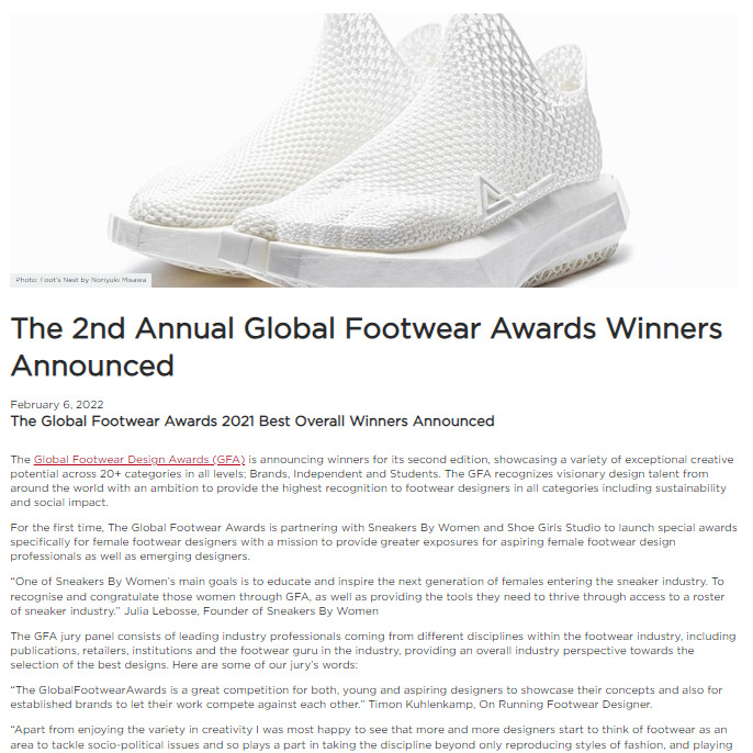 The 2nd Annual Global Footwear Awards Winners Announced
