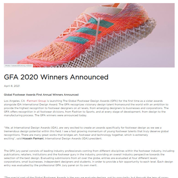 GFA 2020 Winners Announced