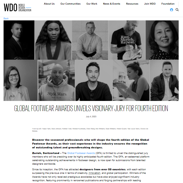 GLOBAL FOOTWEAR AWARDS UNVEILS VISIONARY JURY FOR FOURTH EDITION